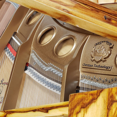 Kayserburg | Tiger Striped Sandalwood | Exotic Wood Venner Piano | 5'3"